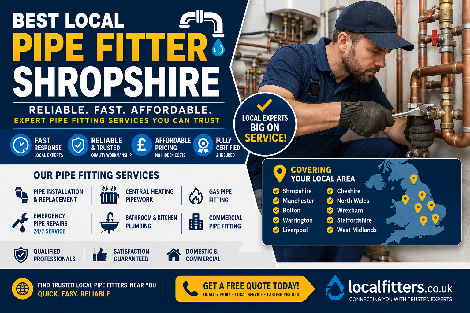 Best Local Pipe Fitter Shropshire